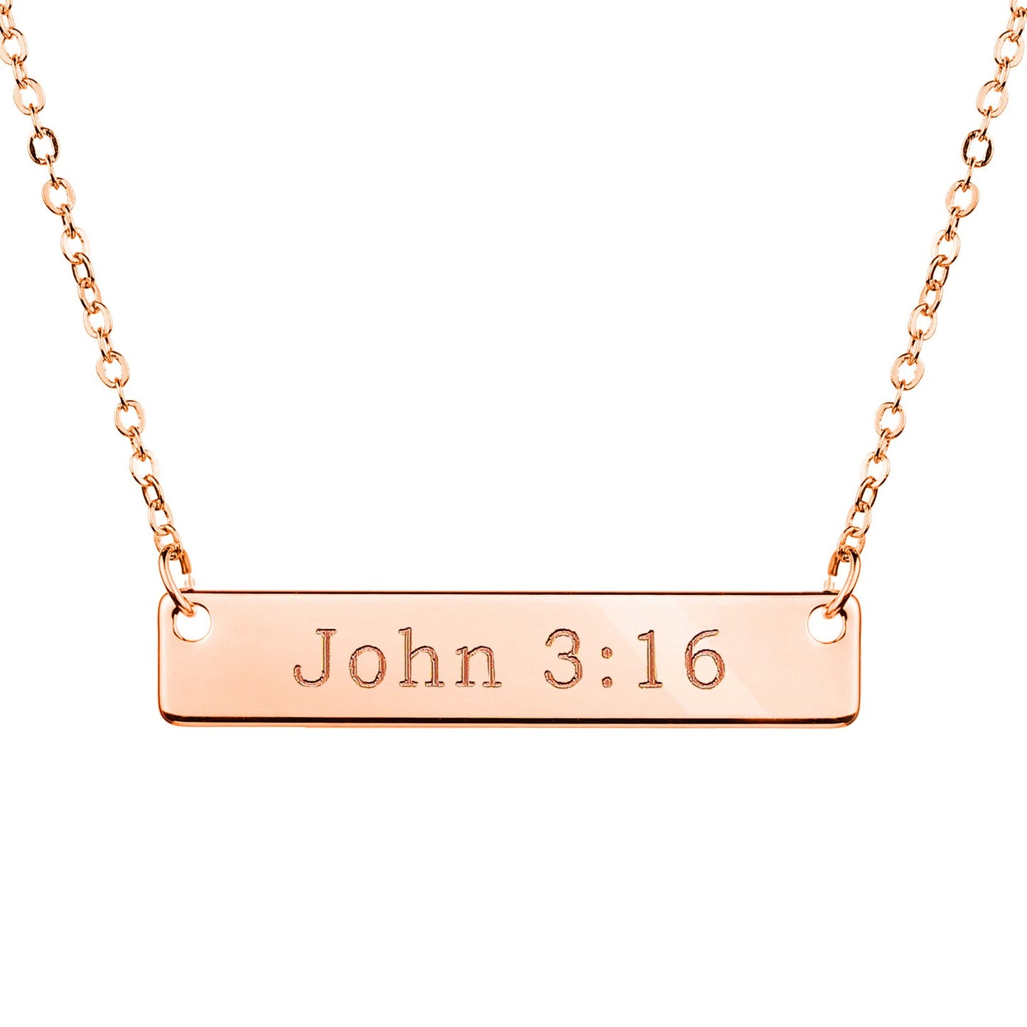 Gold Christian Bar Necklace Bible Verse Necklace Faith Necklace Sister Necklace Baptism Gift Birthday