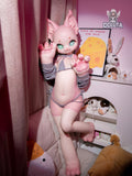 DOLLTA Cat Girl Full Silicone Furry Doll with Paw Pads