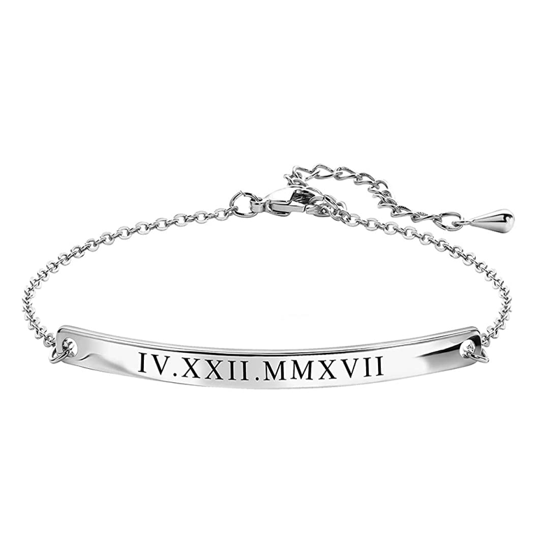 Delicate Coordinate Bracelet Mother's Day Personalized Engraved with Name Bridesmaid Girlfriend Best Friend Birthday Gift for Women