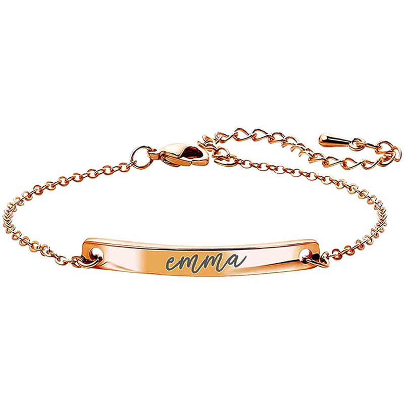 Delicate Coordinate Bracelet Mother's Day Personalized Engraved with Name Bridesmaid Girlfriend Best Friend Birthday Gift for Women