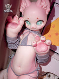 DOLLTA Cat Girl Full Silicone Furry Doll with Paw Pads