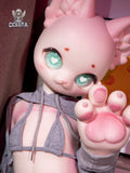 DOLLTA Cat Girl Full Silicone Furry Doll with Paw Pads