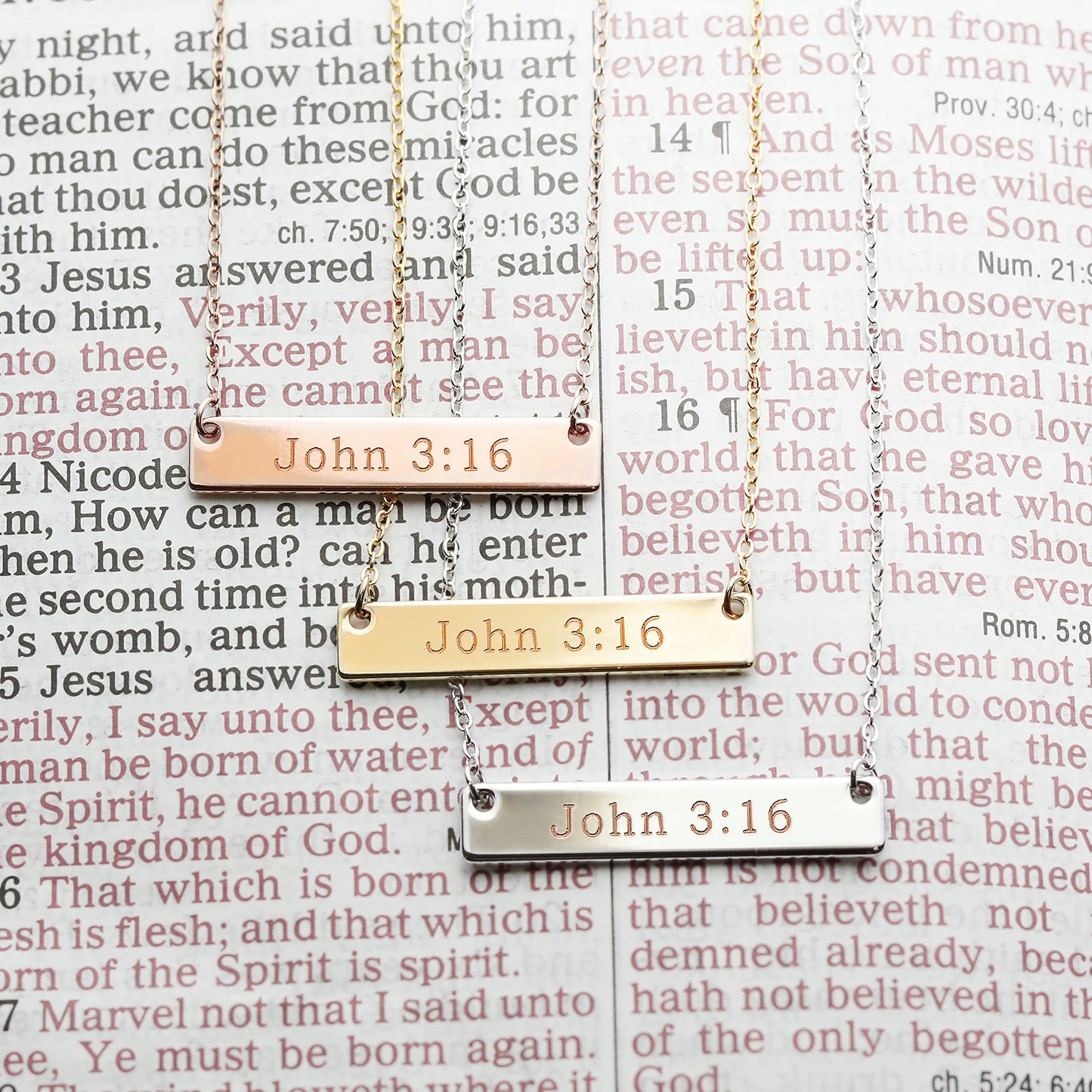 Gold Christian Bar Necklace Bible Verse Necklace Faith Necklace Sister Necklace Baptism Gift Birthday