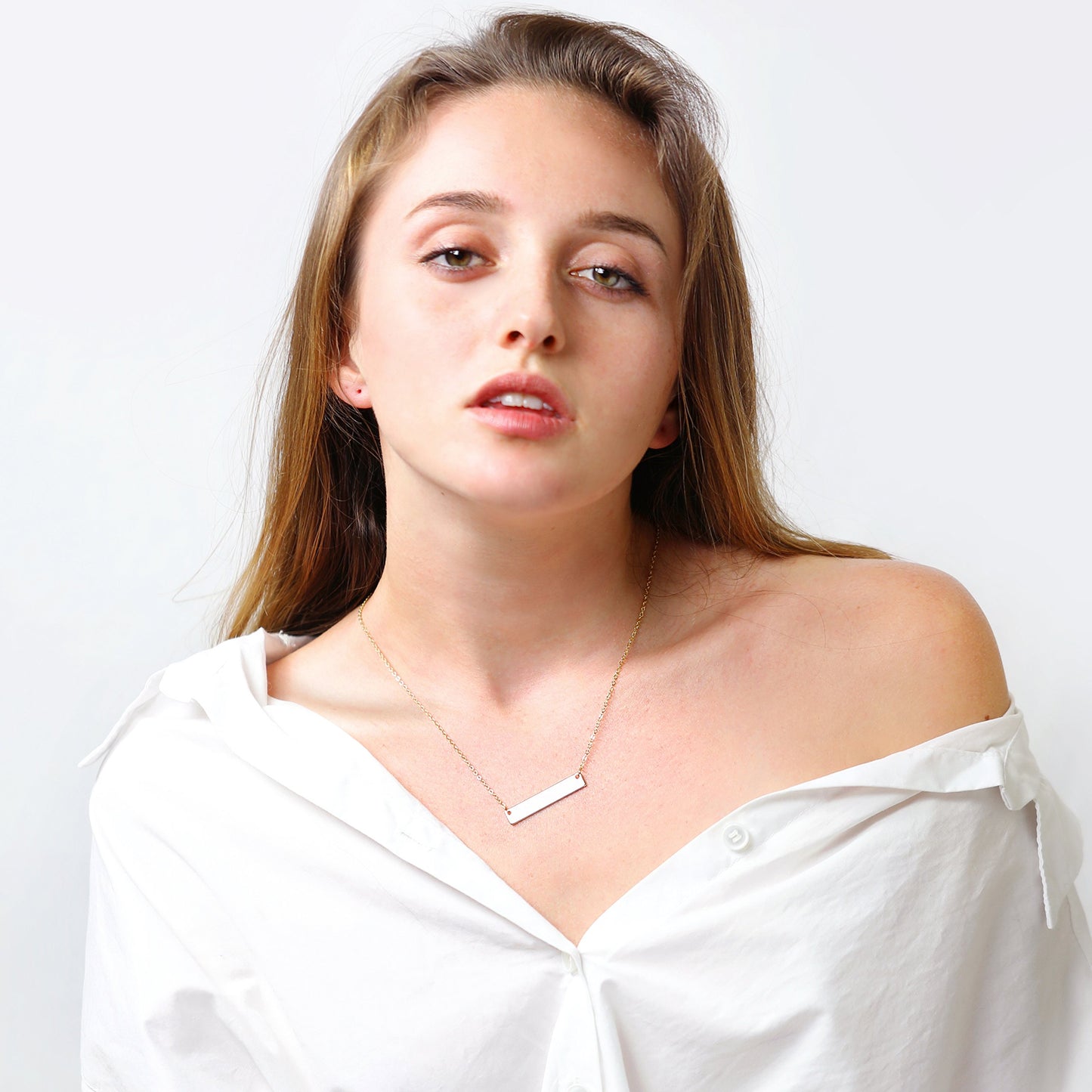 Gold Christian Bar Necklace Bible Verse Necklace Faith Necklace Sister Necklace Baptism Gift Birthday