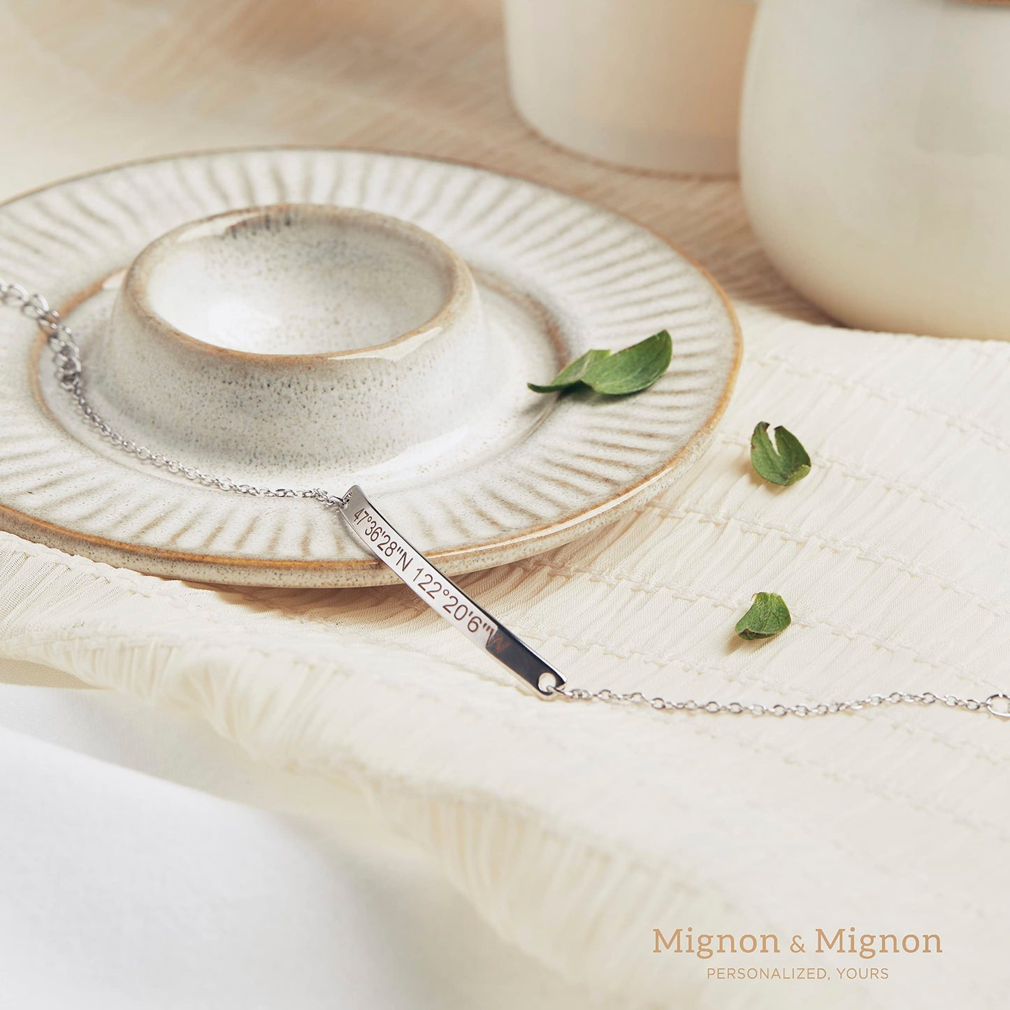 Delicate Coordinate Bracelet Mother's Day Personalized Engraved with Name Bridesmaid Girlfriend Best Friend Birthday Gift for Women