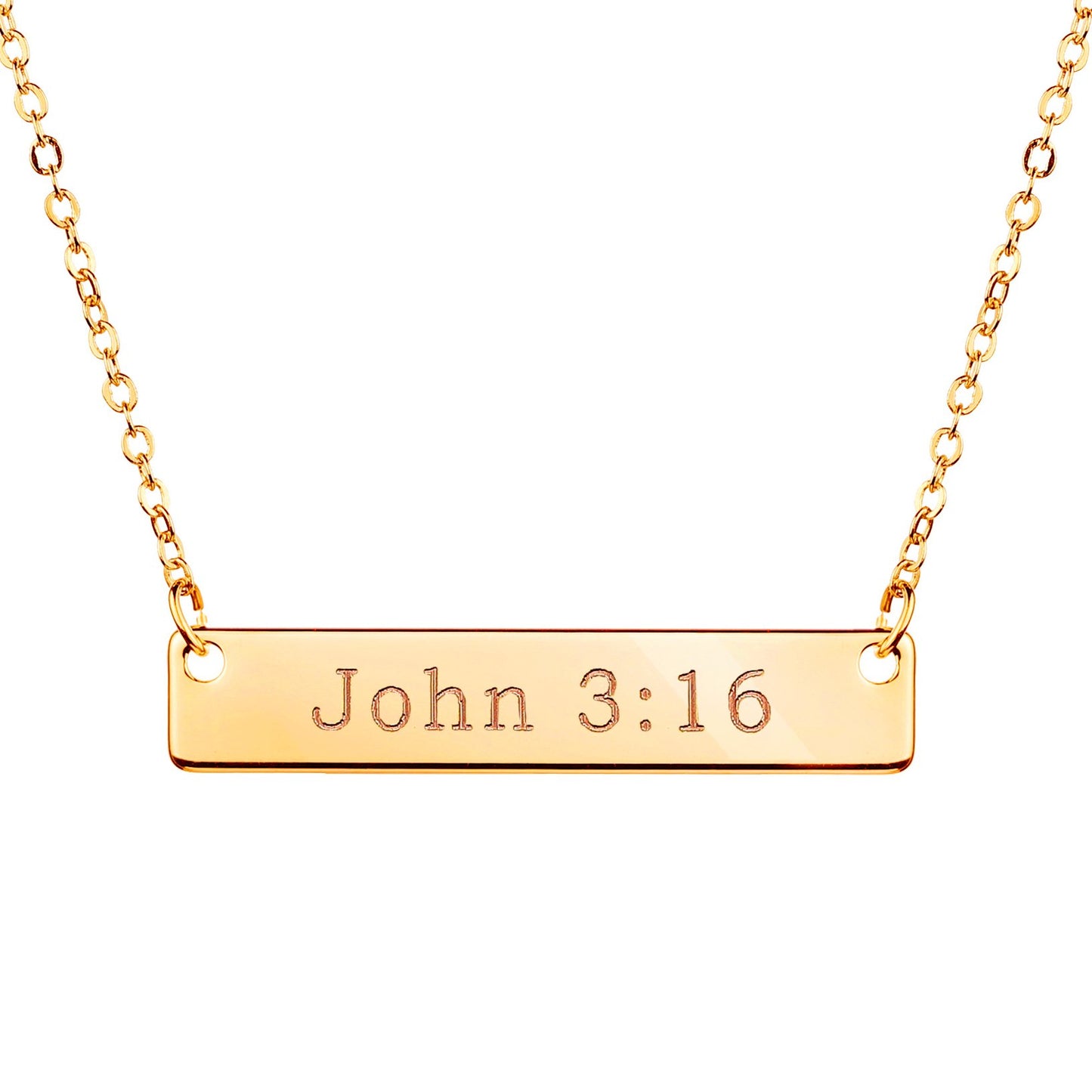 Gold Christian Bar Necklace Bible Verse Necklace Faith Necklace Sister Necklace Baptism Gift Birthday